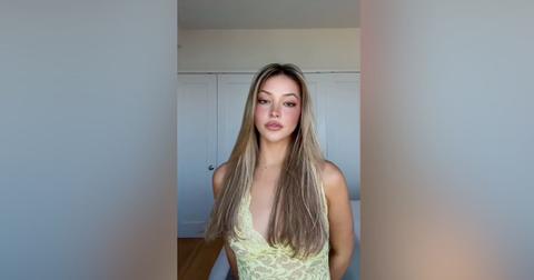 Madelyn Cline Goes Braless In See-Through Lace Shirt: Watch