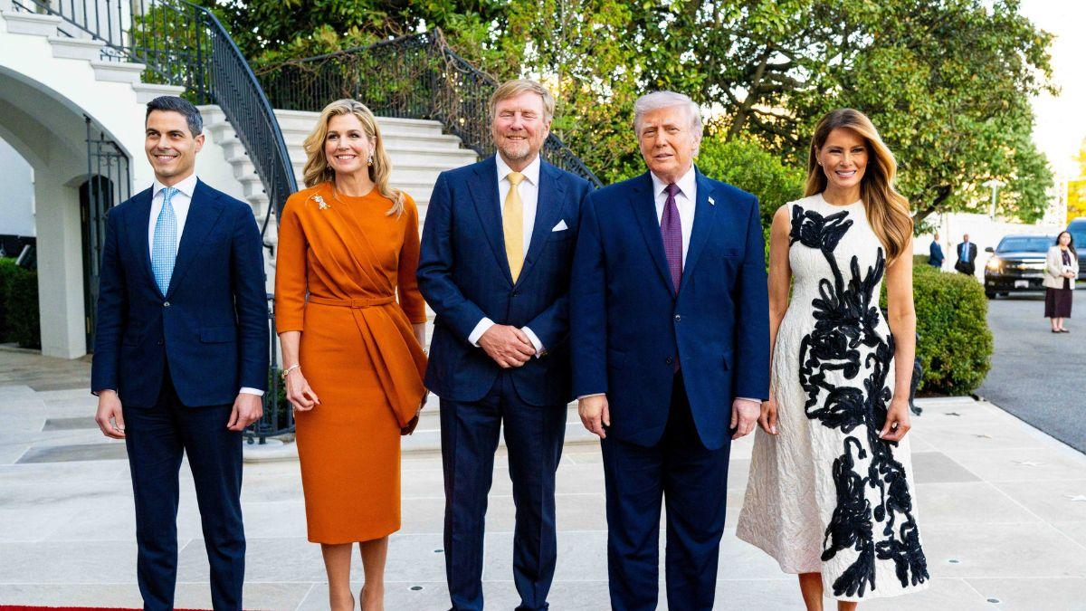 pic of Donald Trump and King and Queen of Netherlands.