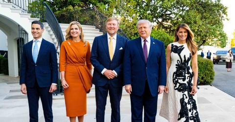 pic of Donald Trump and King and Queen of Netherlands.