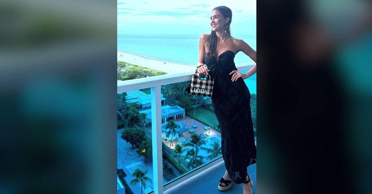 Image of Jessica Alba got glam for an evening out in Florida.