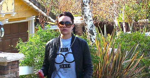 Amanda Bynes Walking The Dogs With Her Parents