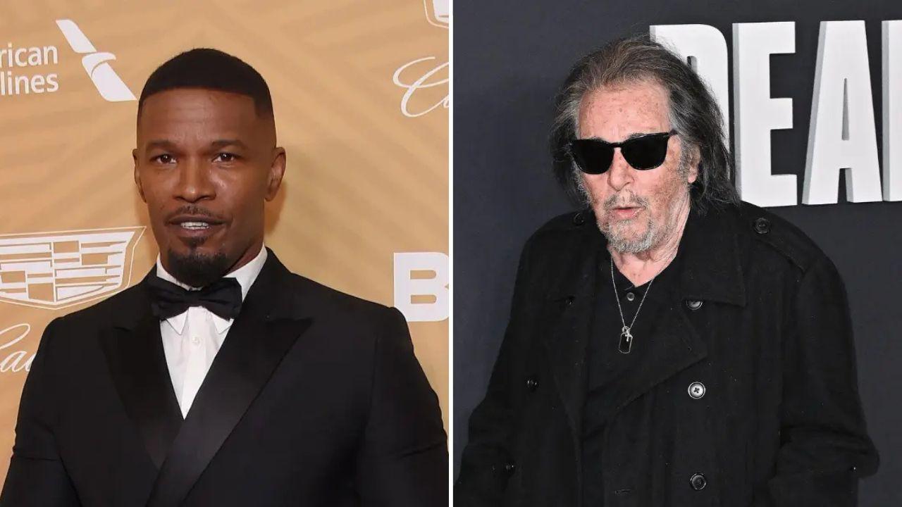 Split photo of Jamie Foxx and Al Pacino