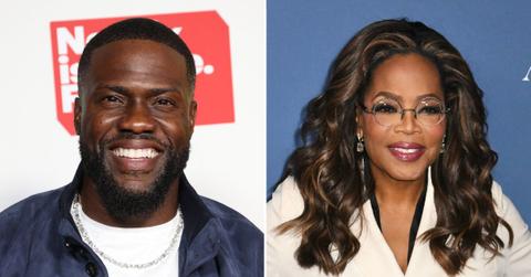 Photo of Kevin Hart and Oprah Winfrey.
