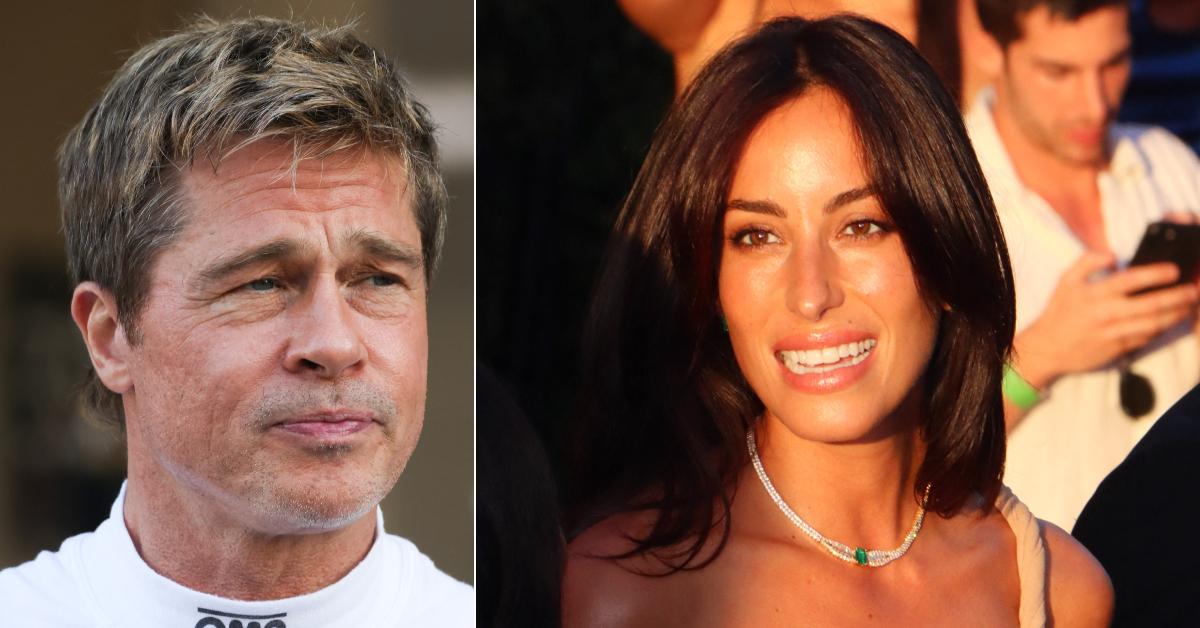 Photo of Brad Pitt; picture of Ines de Ramon.