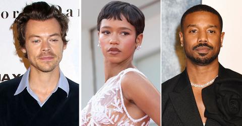 Composite photo of Harry Styles, Taylor Russell and Michael B. Jordan