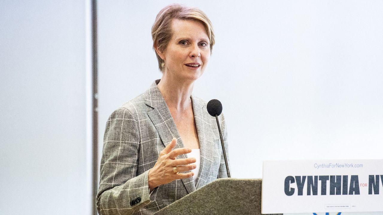 Photo of Cynthia Nixon is an outspoken critic of Donald Trump.
