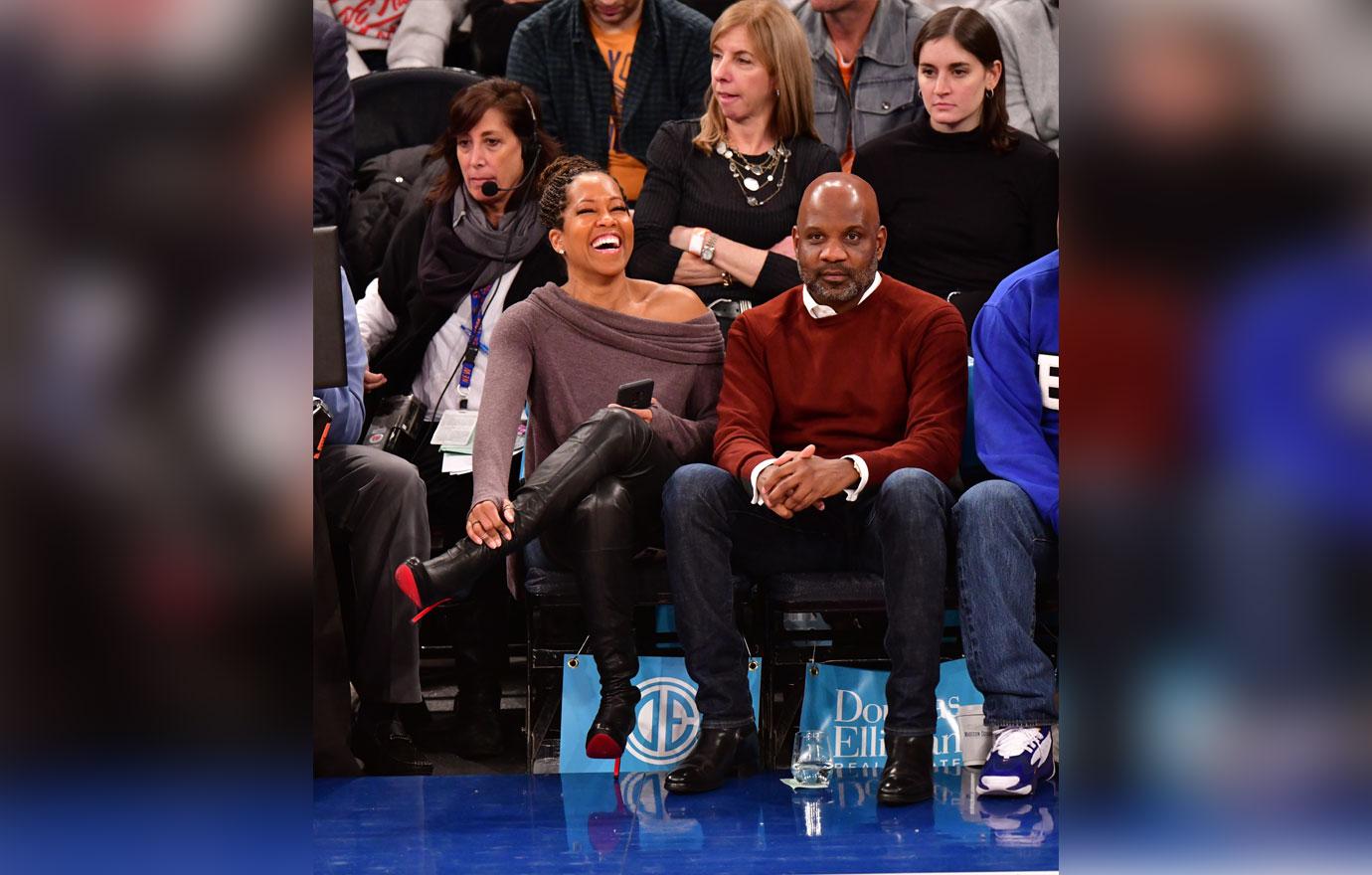 Regina King at Knicks 76ers game.