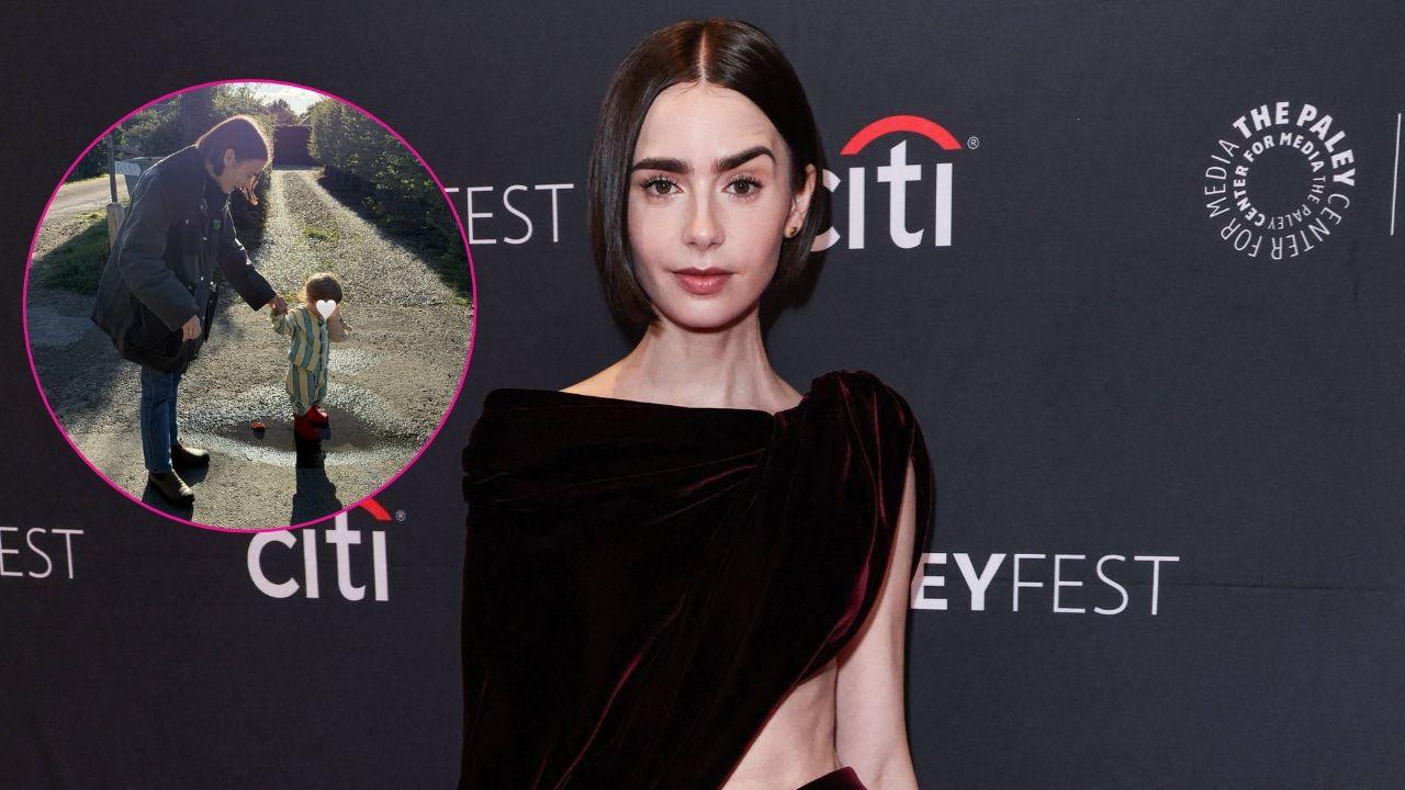 photo of Lily Collins and her daughter.