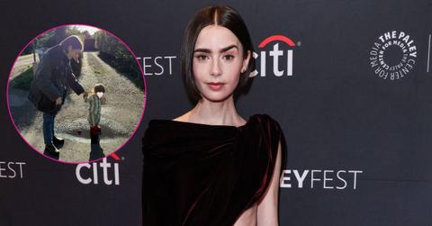 photo of Lily Collins and her daughter.