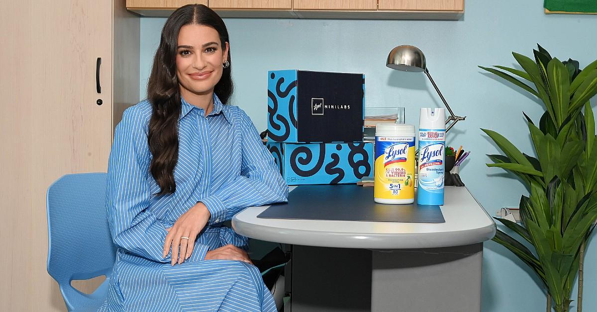 image of Lea Michele returns to the classroom with Lysol to help families prevent the spread of germs this back-to-school season.