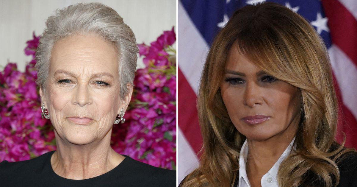 Composite photo of Jamie Lee Curtis and Melania Trump.