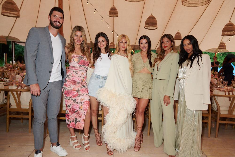 rachel zoe and friends celebrate curateurs jet set summer with tanqueray in east hampton new york on thursday july  left to right blaine hart maddy grace victoria justice rachel zoe andi dorfman rocky barnes janelle marie lloyd