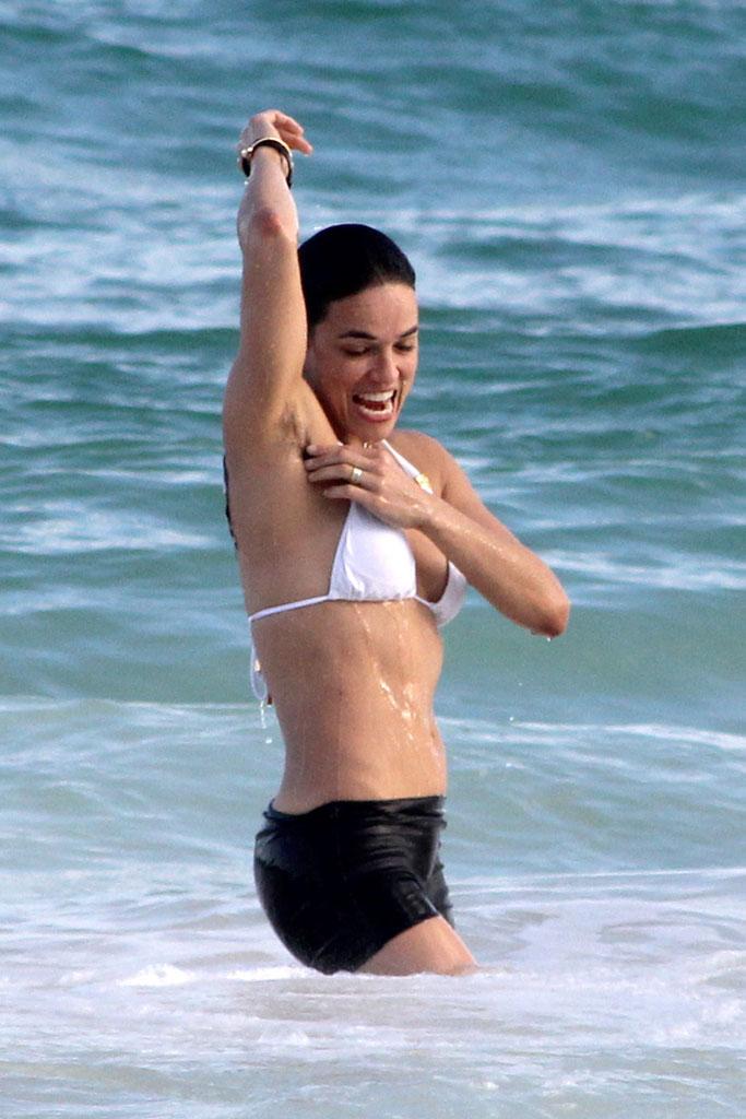 Michelle Rodriguez Bikini Armpit Hair