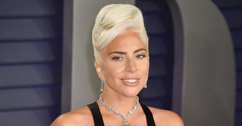 Lady Gaga Wears a Black Dress With an Oscar