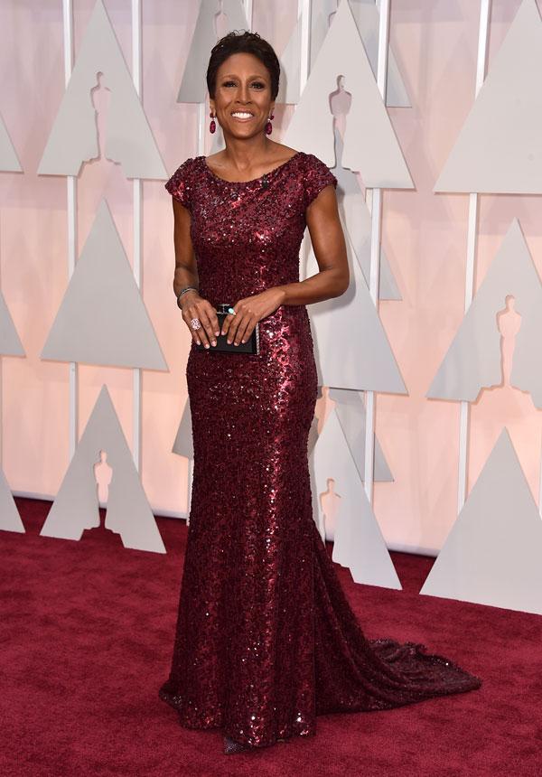 RobinRoberts 2015 oscars arrivals