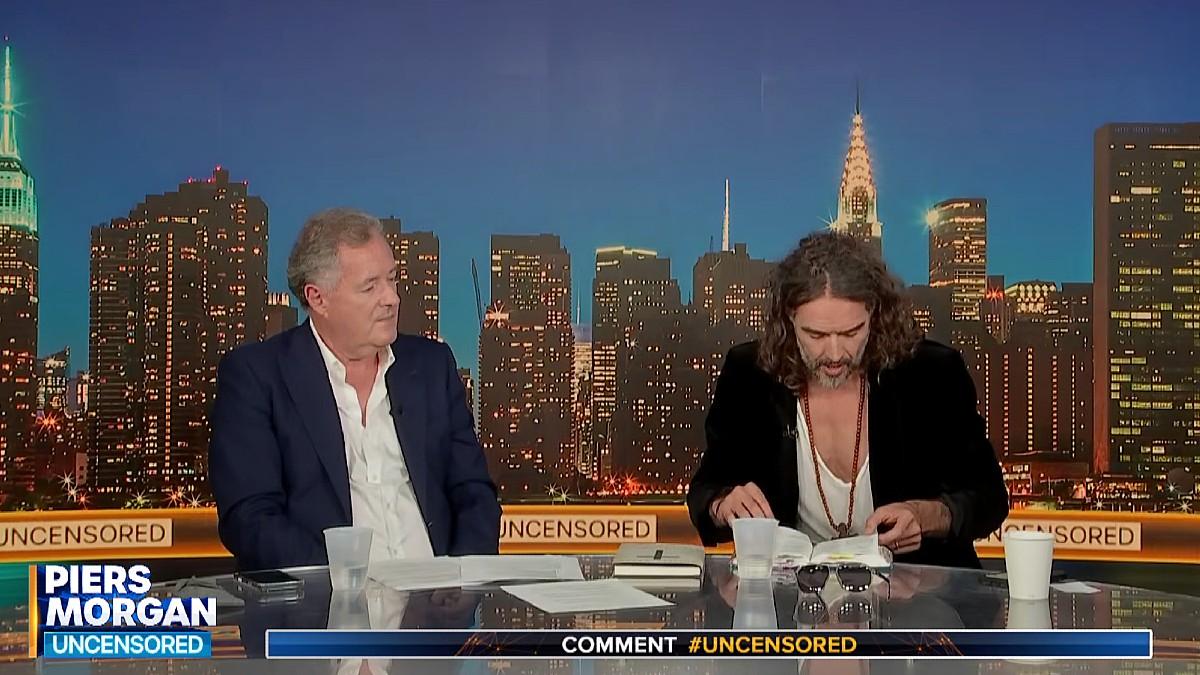 image of Russell Brand's interview went viral. 