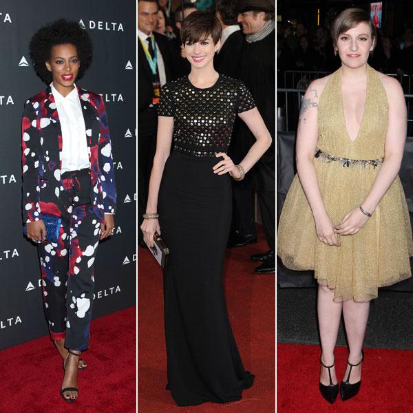 Anne Hathaway, Solange, and Lena Dunham