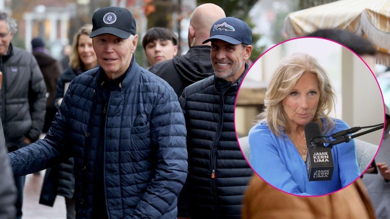 Split Photo of Joe Biden, Jill Biden and Hunter Biden
