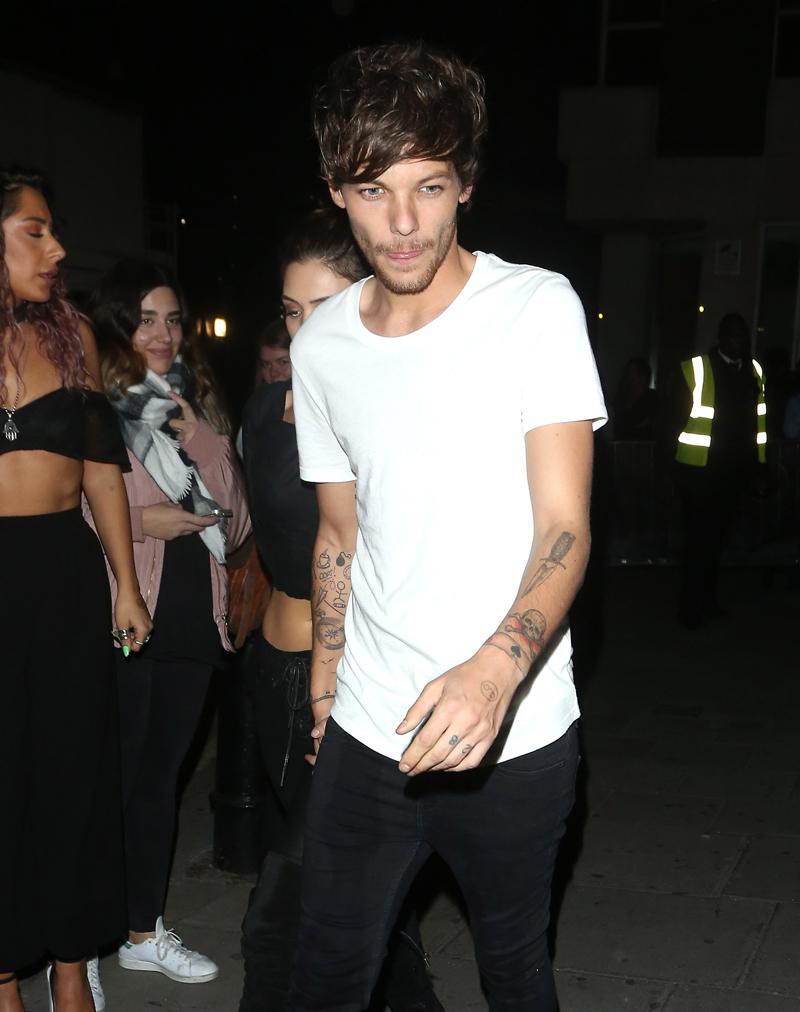 Louis Tomlinson and Danielle Campbell leave Tape Nightclub in London