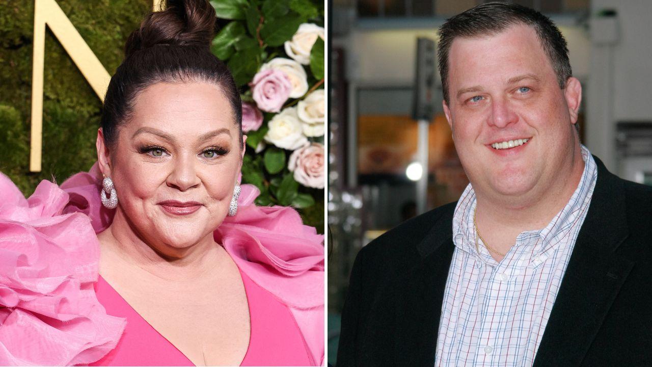 Split image of Meslissa McCarthy and Billy Gardell