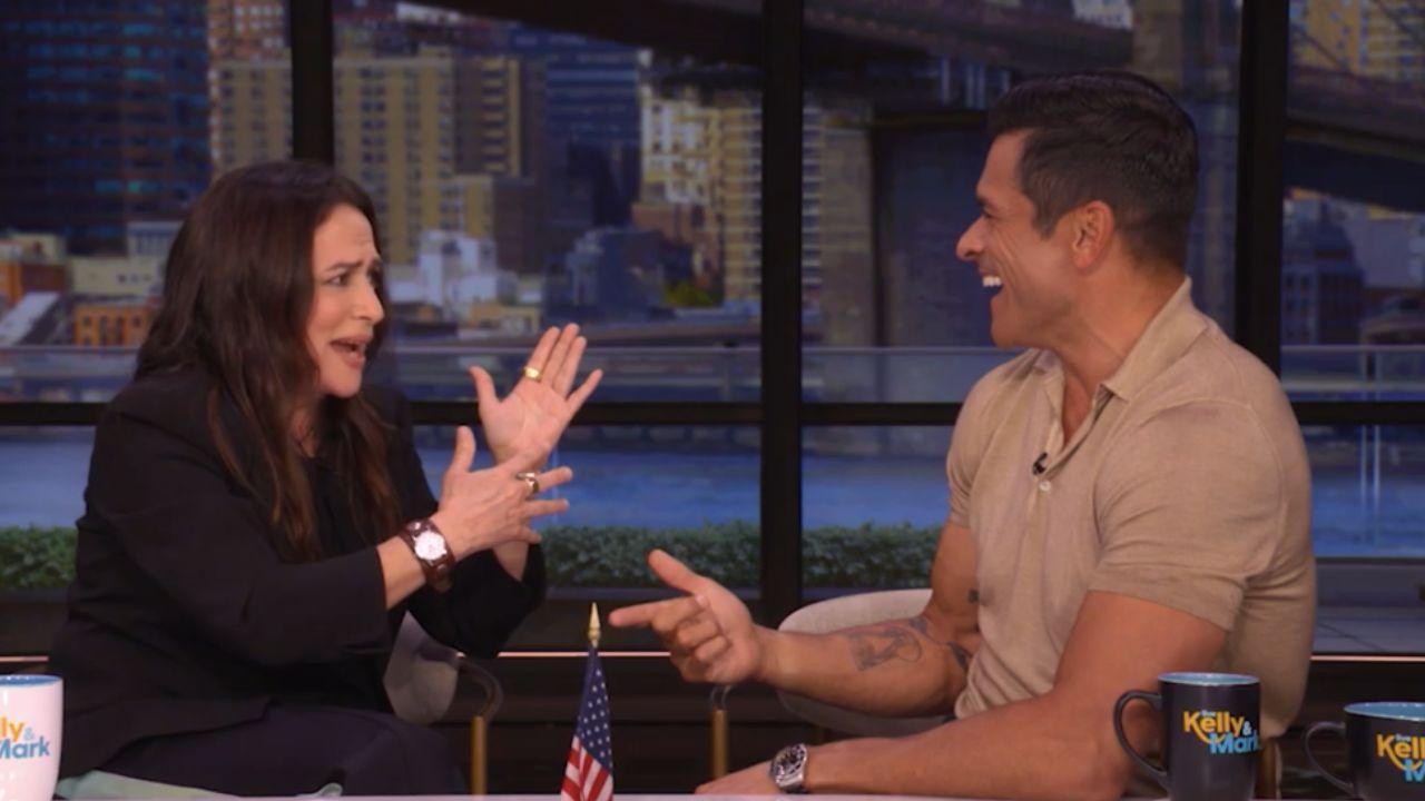 Image of Pamela Adlon and Mark Consuelos talked about pain tolerance. 