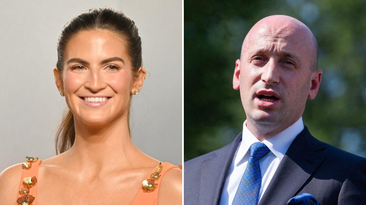 Photo of Kaitlan Collins and Stephen Miller.