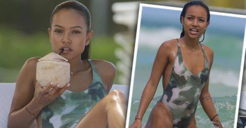 Karrueche tran camo swimsuit miami beach1 3
