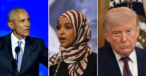 Image of Barack Obama,Donald Trump,Ilhan Omar