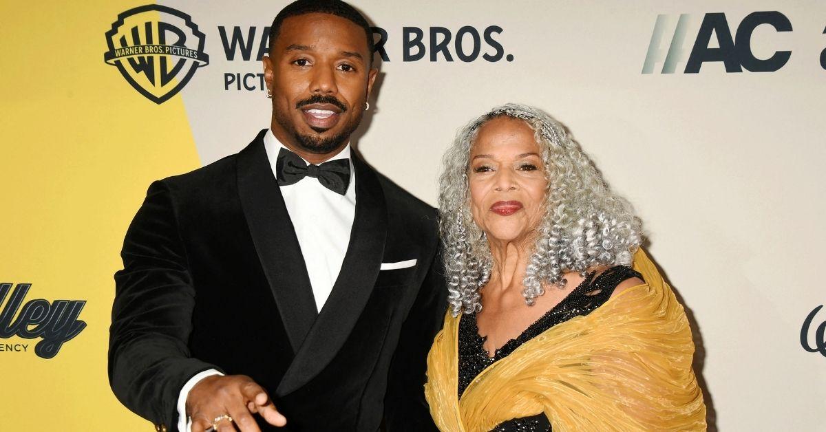 image of Michael B. Jordan attended the Golden Globes with his mom.