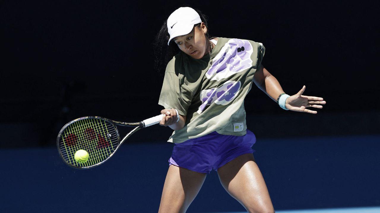 Image of Naomi Osaka's match was disrupted by a rowdy group in one of Arthur Ashe Stadium's luxury suites when she was preparing to serve.