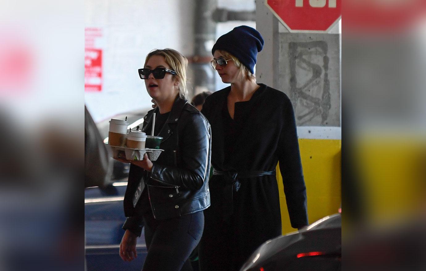 EXCLUSIVE: Cara Delevingne and Ashley Benson grab breakfast together at Erewhon