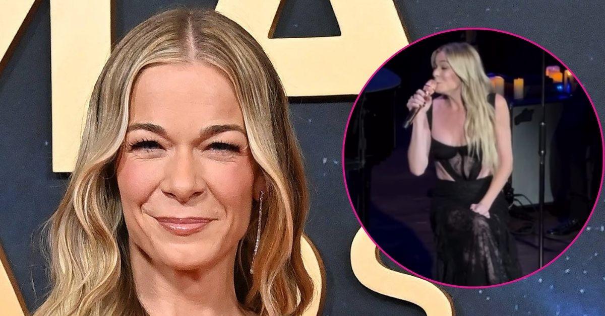 leann rimes sheer black dress