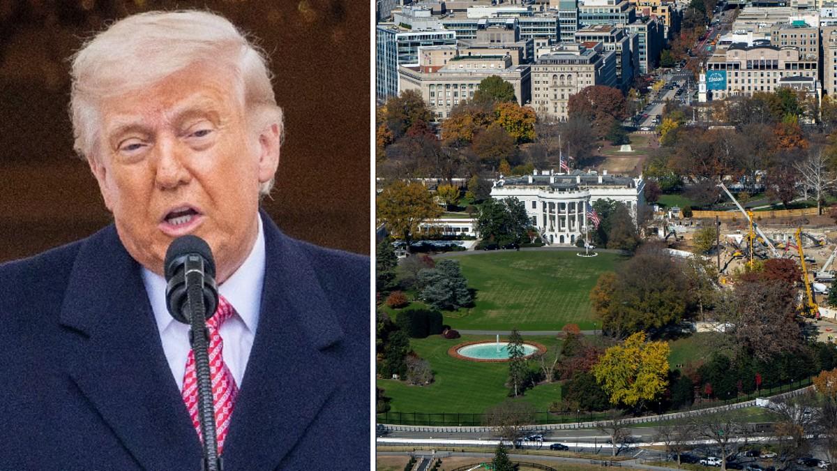 split of Donald Trump, White House. 