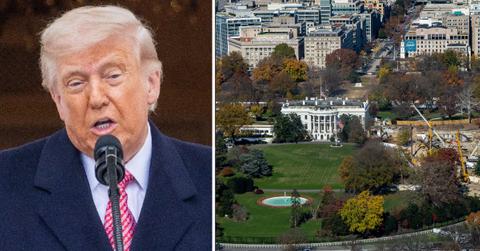 split of Donald Trump, White House.