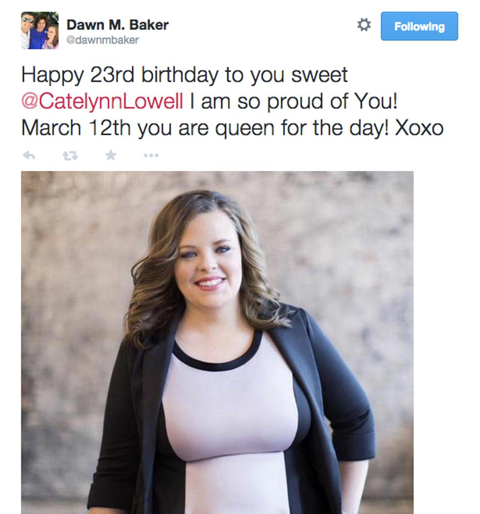 Dawn baker catelynn lowell birthday