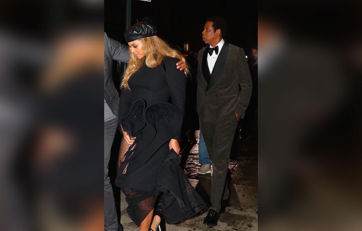 Beyonce and Jay Z celebrate after the Grammy Salute to Industry Icons Honoring Jay Z