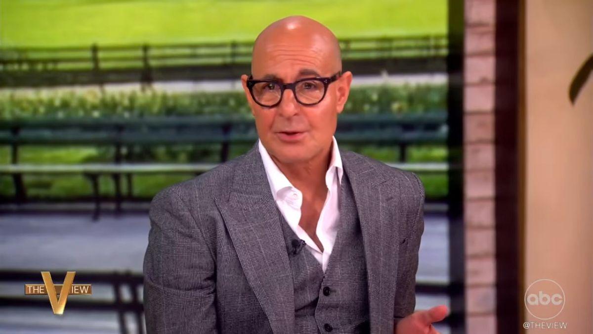 Photo of Stanley Tucci joked that his wife should be informed of his 's-- symbol' status. 