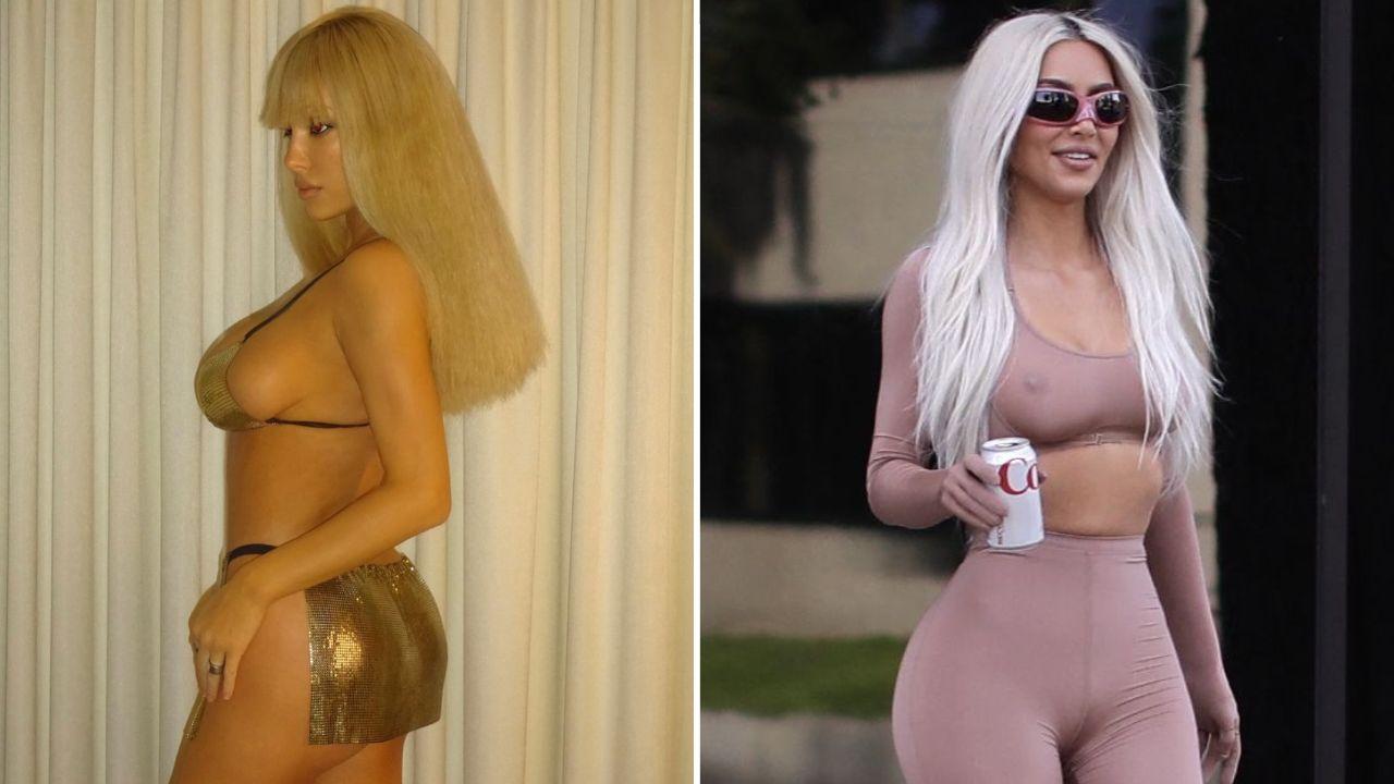 Photo of Bianca Censori immediately drew comparisons to Kanye West's ex-wife, Kim Kardashian.