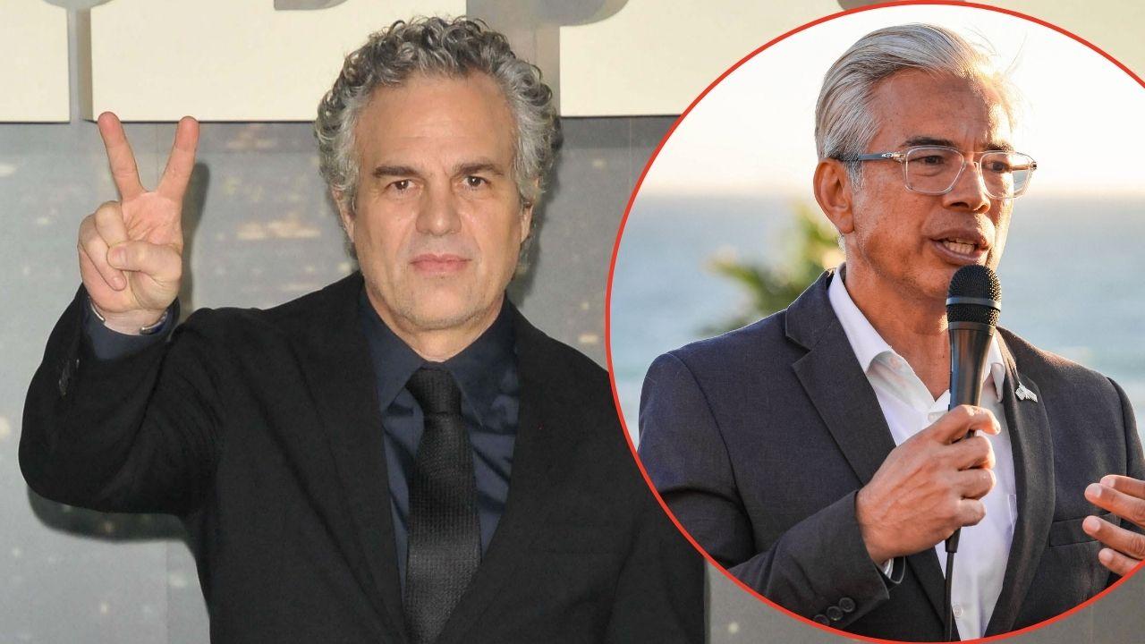 Split Photo of Mark Ruffalo and Rob Bonta
