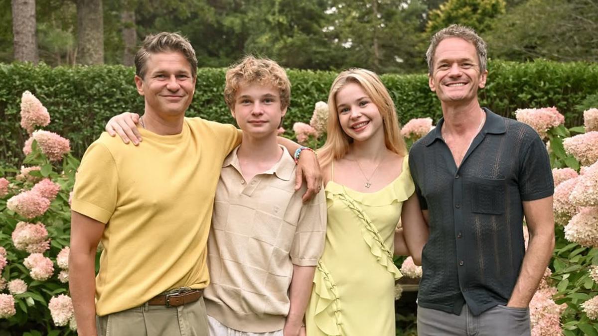 Photo of David Burtka, Gideon Burtka-Harris, Harper Burtka-Harris and Neil Patrick Harris