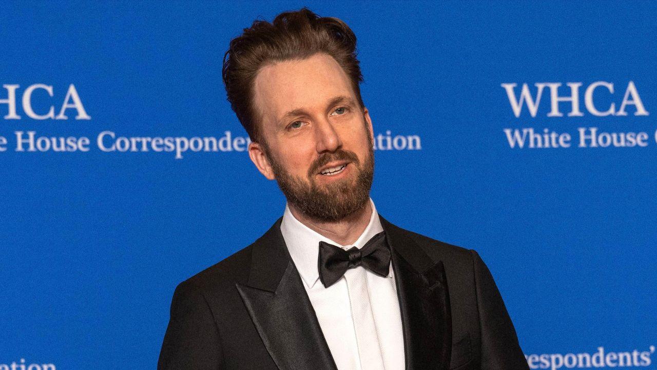 Image of Jordan Klepper imagined unusual questions for the government chatbot.