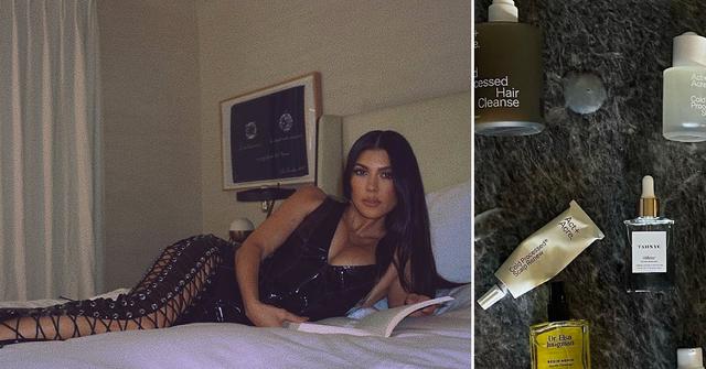 kourtney kardashian leather vest lbv poosh july