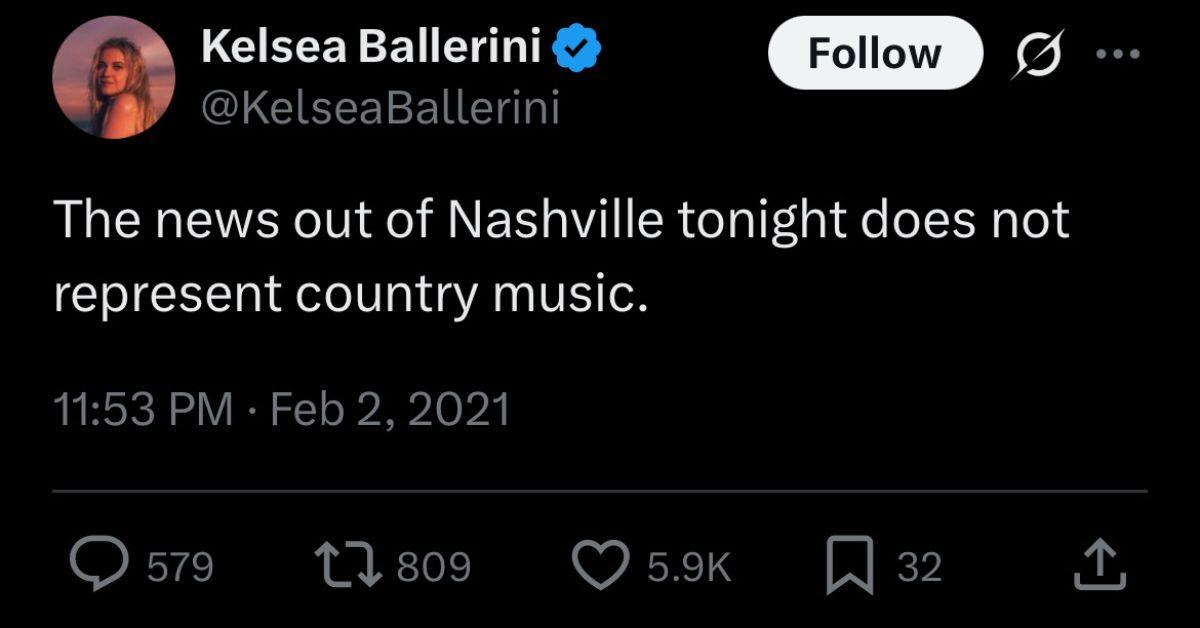 photo of Kelsea Ballerini called out Morgan Wallen in 2021 for his racist remarks at the time