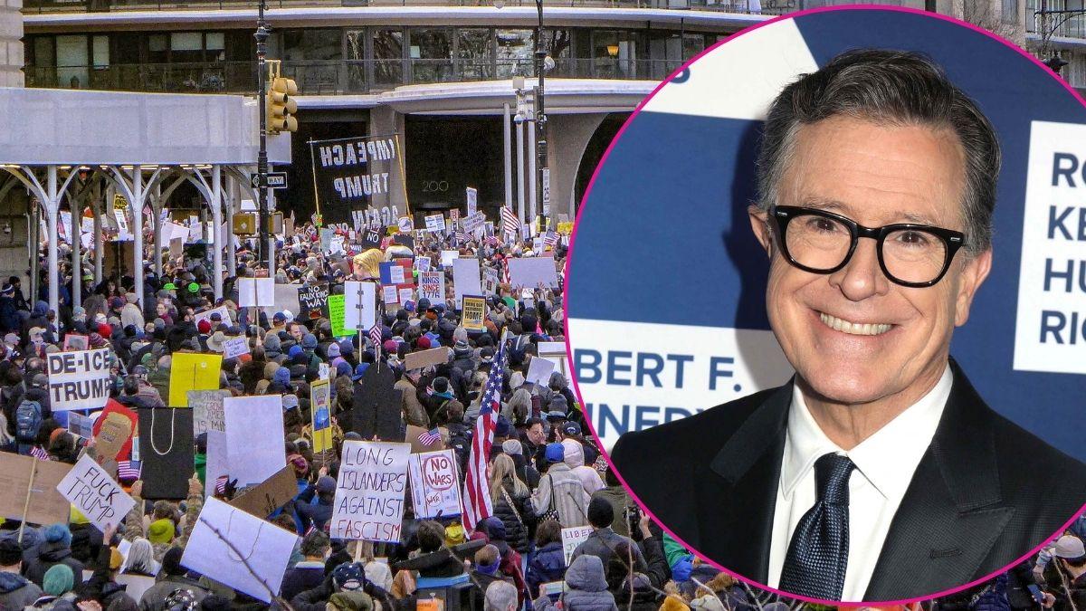 Composite photo of Stephen Colbert.