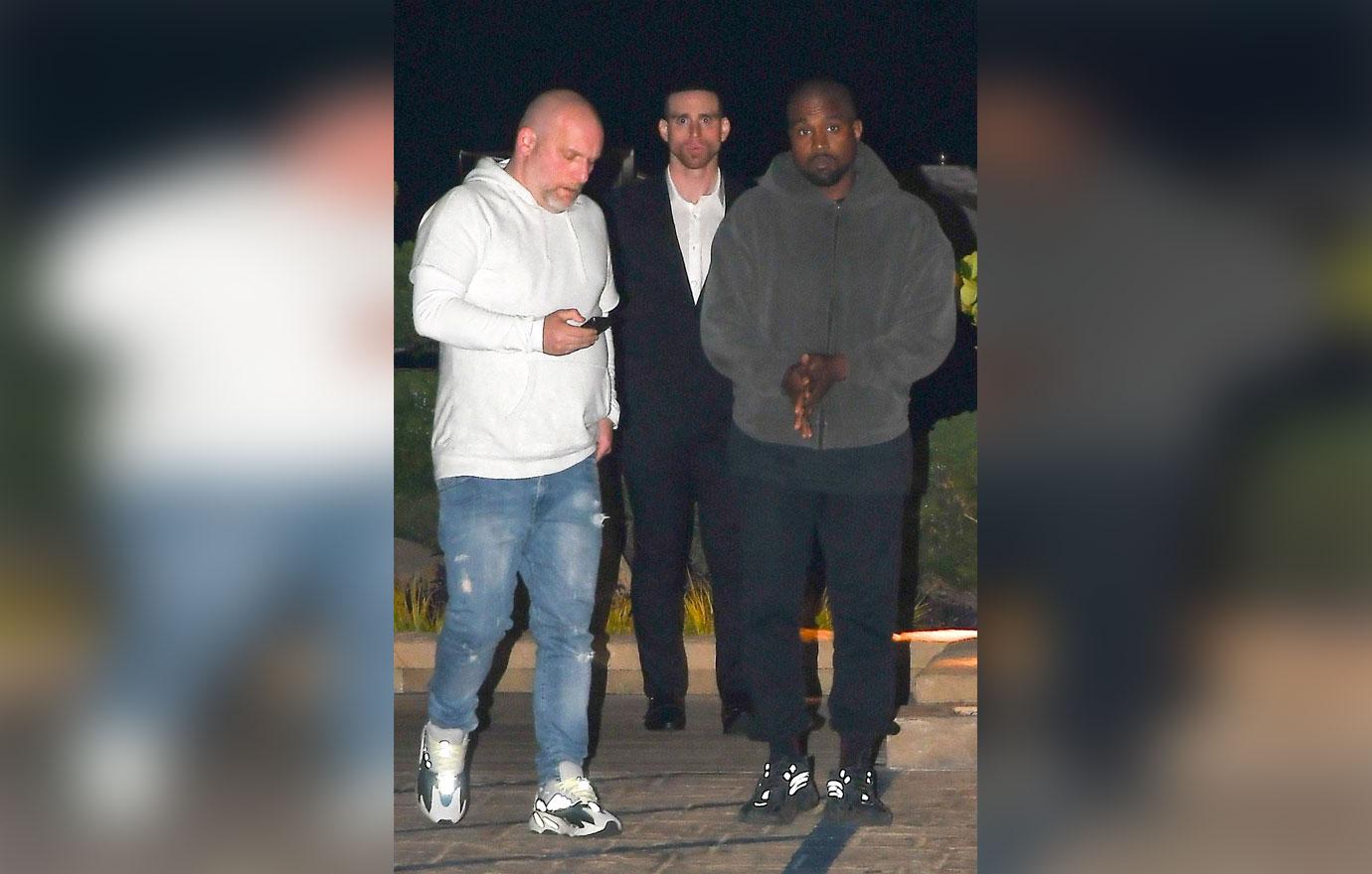 Kanye West seen leaving Nobu Restaurant with friends after dinner