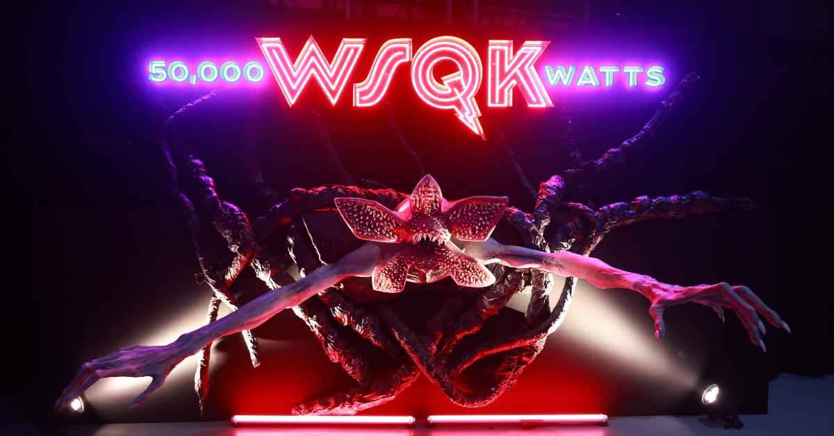 Image of A Demogorgon burst through Gorilla backstage, delivering one of the night’s most shocking moments during RAW's Netflix anniversary celebration.