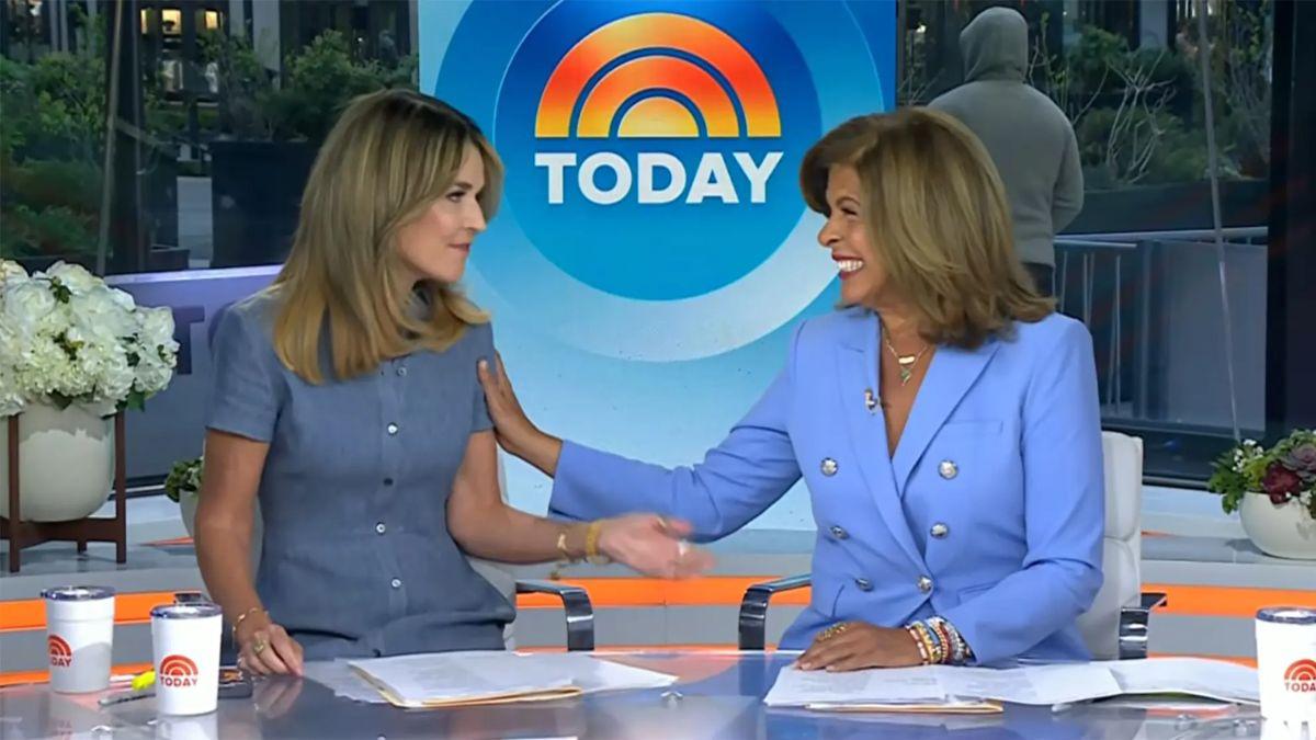 Photo of Savannah Guthrie and Hoda Kotb.