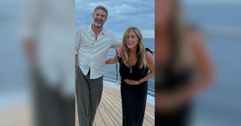 Photo of Jim Curtis and Jennifer Aniston.