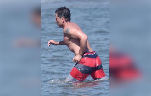 rob lowe and son at the beach on easter weekend