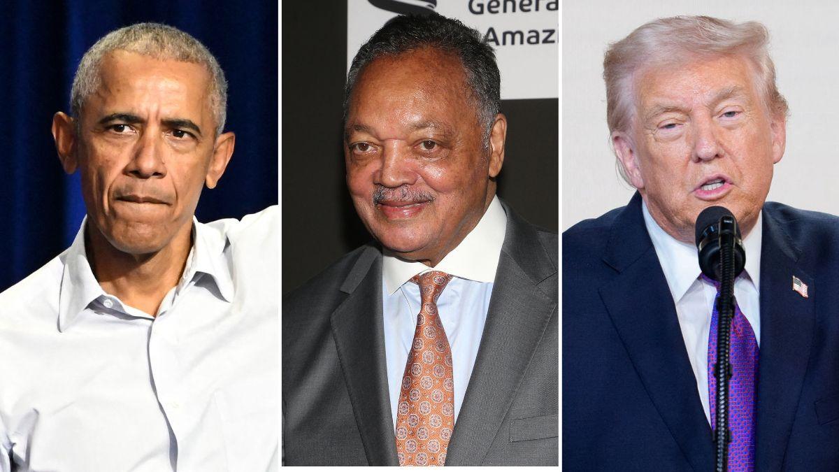 split image of Barack Obama / Jesse Jackson / Donald Trump